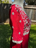 Party wear dress Long gown Red long gown - Indian Designer Dress Mehendi Dress Haldi Dress