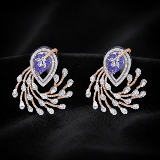 Polki Studs Polki Earrings Cocktail Earrings Diamond Studs Diamond Earrings Simple Studs Pearl Studs 925 Silver Earrings Silver Jewelry - SHABURIS