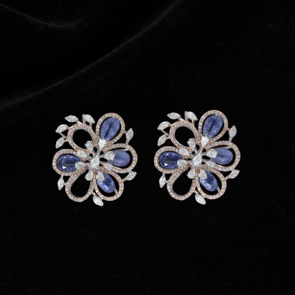 Polki Studs Polki Earrings Cocktail Earrings Diamond Studs Diamond Earrings Simple Studs Pearl Studs 925 Silver Earrings Silver Jewelry - SHABURIS