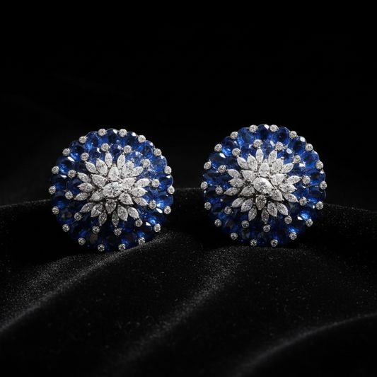 Polki Studs Polki Earrings Cocktail Earrings Diamond Studs Diamond Earrings Simple Studs Pearl Studs 925 Silver Earrings Silver Jewelry - SHABURIS