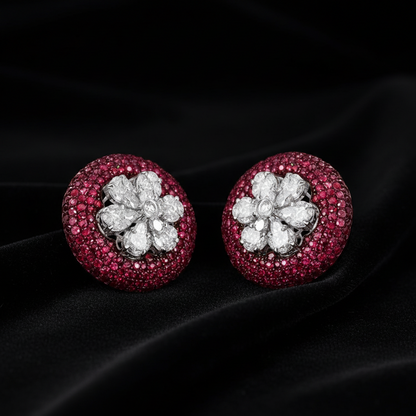 Polki Studs Polki Earrings Cocktail Earrings Diamond Studs Diamond Earrings Simple Studs Pearl Studs 925 Silver Earrings Silver Jewelry - SHABURIS