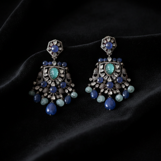 Polki Studs Polki Earrings Cocktail Earrings Diamond Studs Diamond Earrings Simple Studs Pearl Studs 925 Silver Earrings Silver Jewelry - SHABURIS