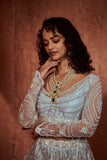Diamond necklace Silver necklace 925 silver with 22k gold plated- SHABURIS