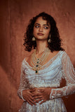 Diamond necklace Silver necklace 925 silver with 22k gold plated- SHABURIS