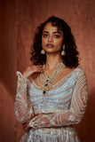 Diamond necklace Silver necklace 925 silver with 22k gold plated- SHABURIS