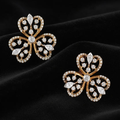 Diamond Studs Diamond Earrings Simple Studs Cocktail Earrings 925 Silver Earrings Silver Jewelry - SHABURIS