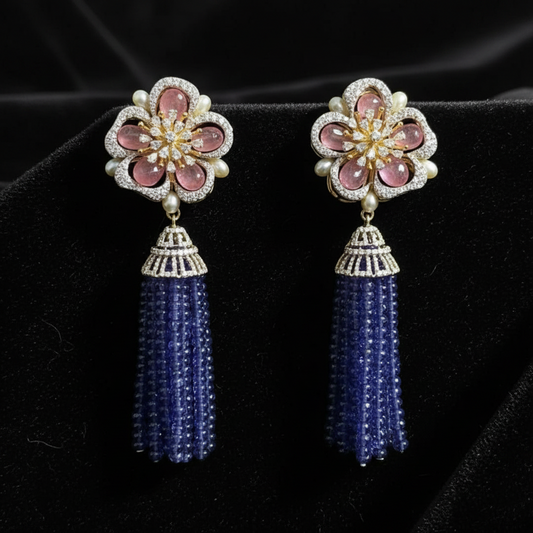 Polki Studs Polki Earrings Cocktail Earrings Diamond Studs Diamond Earrings Simple Studs Pearl Studs 925 Silver Earrings Silver Jewelry - SHABURIS