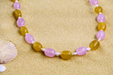Pink & yellow Saphire necklace SHABURIS