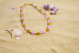 Pink & yellow Saphire necklace SHABURIS