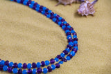 Blue Saphire & Tanzanite Beads necklace SHABURIS