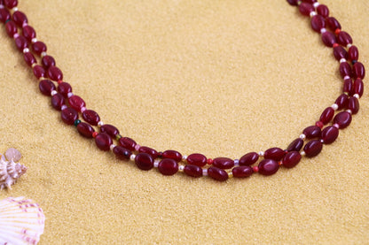 Ruby Beads necklace SHABURIS