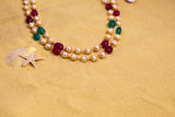 Multi Color Bead Necklace South Sea Pearls Beads necklace SHABURIS
