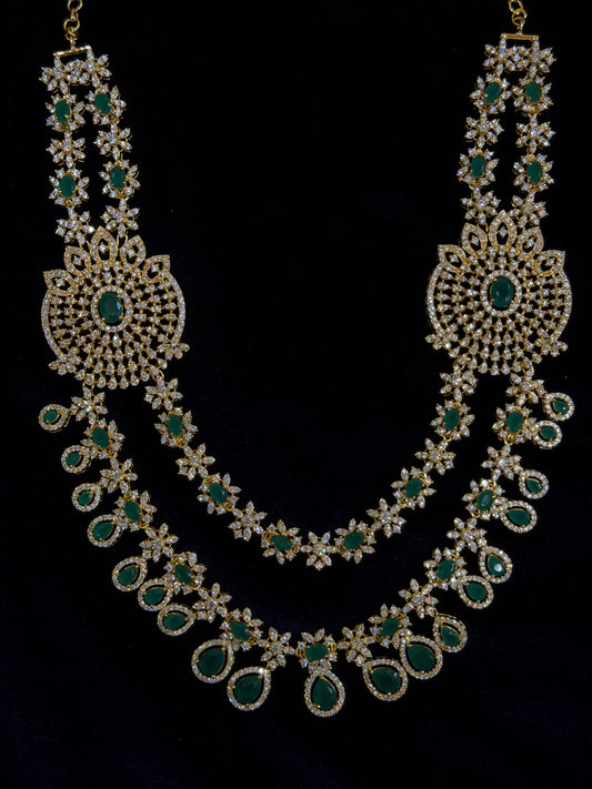Diamond Necklace Bridal necklace Costume silver jewelry Alloy based Jewelry  - SHABURIS Fashion Jewelry