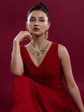Polki necklace Silver necklace 925 silver with 22k gold plated- SHABURIS