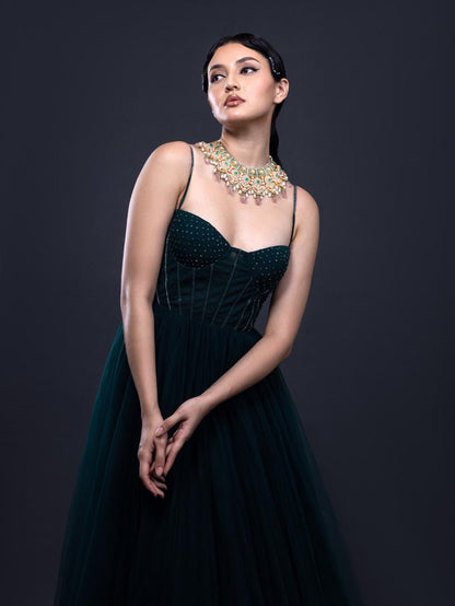Polki Set diamond necklace 925 silver jewelry 22k gold plated- SHABURIS (Ready to Ship from India)