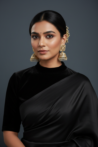 Diamond Jhumkas Polki Earrings Diamond Earrings Cocktail earrings 925 Silver Jewelry Silver Earrings - SHABURIS