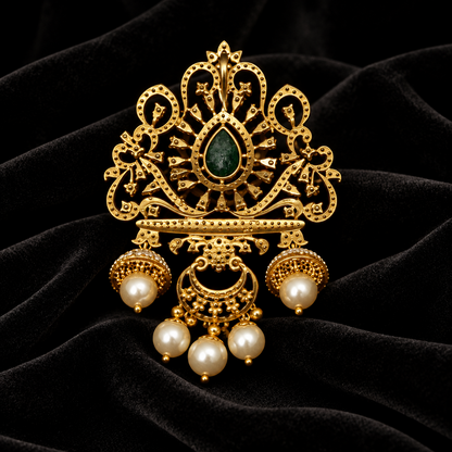 Swarovski pendant,swarovski chain,sabyasachi jewelry inspired Traditional indian Jewelery,Polki haram,Pure silver jewelry-NIHIRA