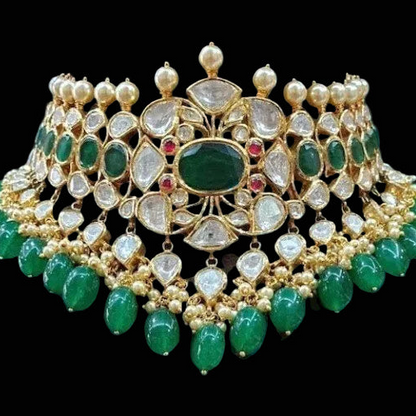 Bollywood Jewelry,Pure Silver Jewellery Indian ,Indian Choker,Kundan Necklace,Indian Bridal,Indian Wedding Jewelry-NIHIRA-SHABURIS