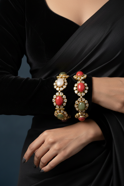 Latest Indian Jewelry,Pure Silver Jewellery Indian ,Lyte Weight Jewelry,Coral bangle,Indian Bridal,Indian Wedding Jewelry-NIHIRA-SHABURIS