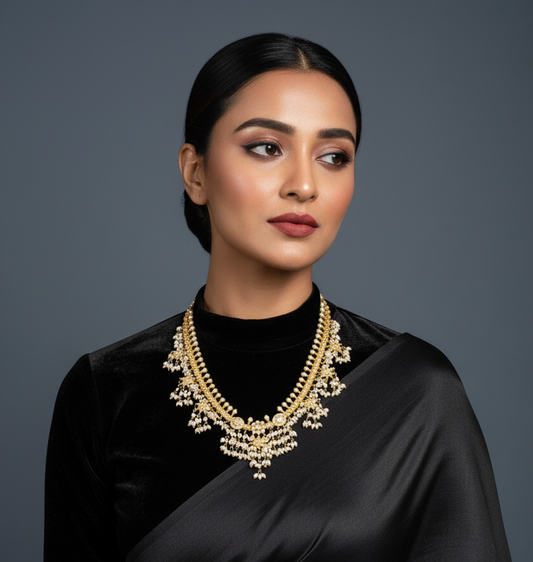 Guttapusalu Necklace Bridal Necklace 925 Silver Necklace Silver Jewelry -SHABURIS