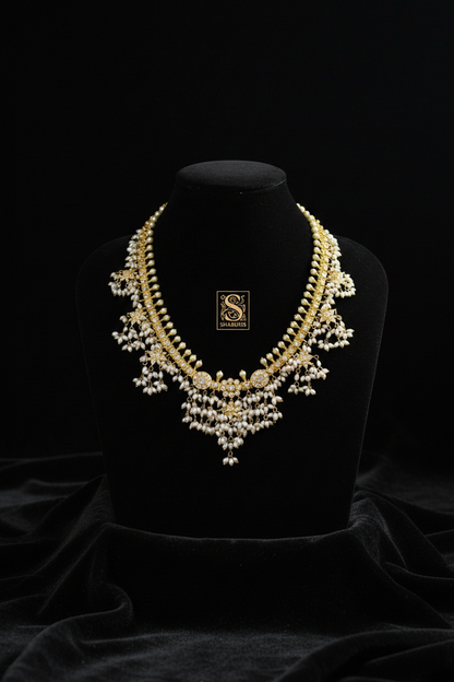Guttapusalu Necklace Bridal Necklace 925 Silver Necklace Silver Jewelry -SHABURIS