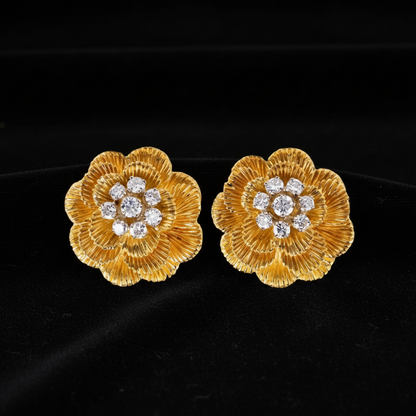 Polki Studs Polki Earrings Cocktail Earrings Diamond Studs Diamond Earrings Simple Studs Pearl Studs 925 Silver Earrings Silver Jewelry - SHABURIS