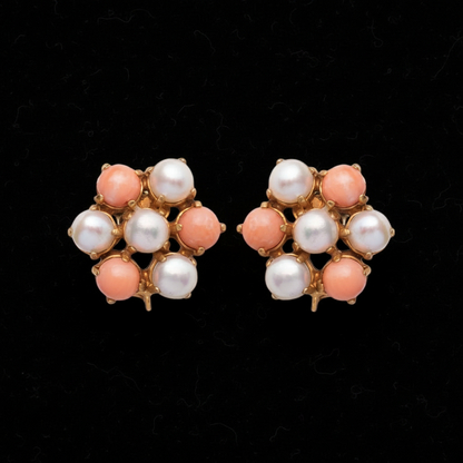 Polki Studs Polki Earrings Cocktail Earrings Diamond Studs Diamond Earrings Simple Studs Pearl Studs 925 Silver Earrings Silver Jewelry - SHABURIS