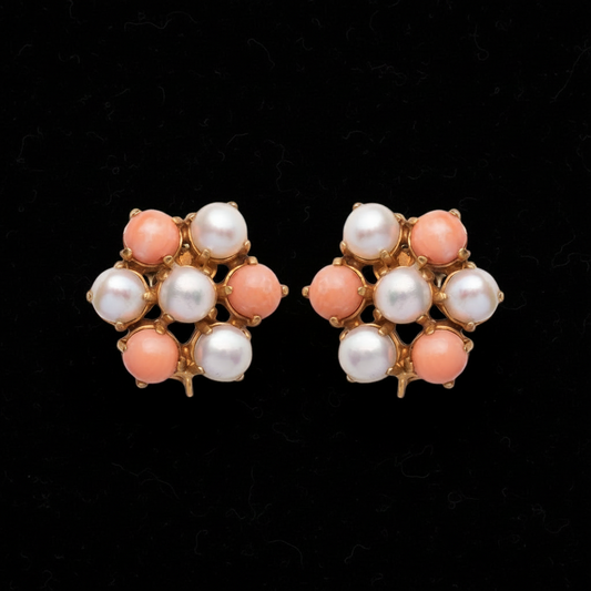 Polki Studs Polki Earrings Cocktail Earrings Diamond Studs Diamond Earrings Simple Studs Pearl Studs 925 Silver Earrings Silver Jewelry - SHABURIS