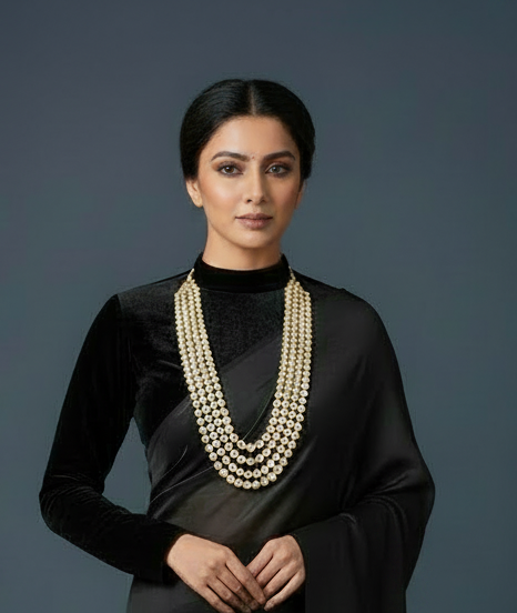 Polki Necklace Polki Haram Bridal Necklace 925 Silver Jewelry Silver Necklace -SHABURIS
