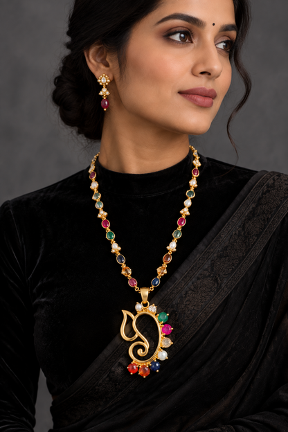 Latest Indian Jewelry,Pure Silver Jewellery Indian ,Ganesha pendent,charm jewelry,Indian Bridal,Indian Wedding Jewelry-NIHIRA-SHABURIS