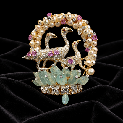 Latest Indian Jewelry,South Indian Jewellery,Pure silver diamond pendent,Swaroski Pendent,Indian Wedding Jewelry -NIHIRA-SHABURIS