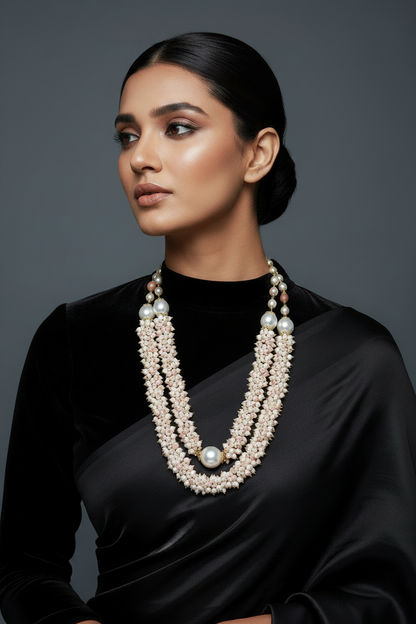 Pearl Necklace Coral Necklace 925 Silver Jewelry 925 Silver Necklace -SHABURIS