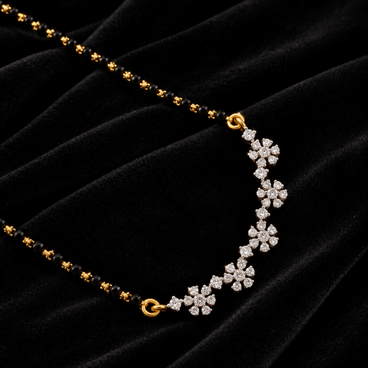 Latest Indian Jewelry,South Indian Jewelry,Pure silver Mangalsutra pendent,Nallapusalu Pendent,Indian Wedding Jewelry -NIHIRA-SHABURIS