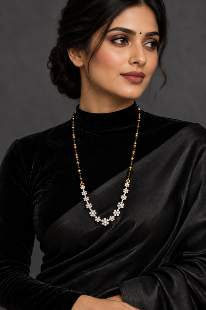 Latest Indian Jewelry,South Indian Jewelry,Pure silver Mangalsutra pendent,Nallapusalu Pendent,Indian Wedding Jewelry -NIHIRA-SHABURIS