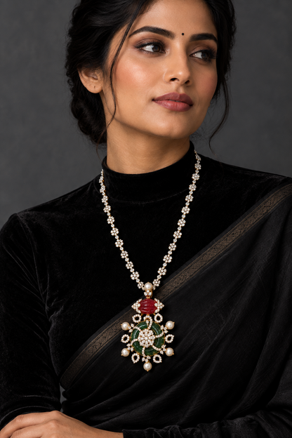 Latest Indian Jewelry,Pure Silver Jewellery Indian ,Ganesha pendent,charm jewelry,Indian Bridal,Indian Wedding Jewelry-NIHIRA-SHABURIS