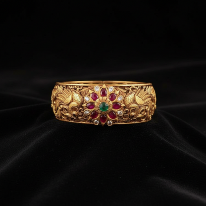 Nakshi Bangle,Pure Silver Jewellery Indian ,Bangle,Big antique Bangle,Indian Bridal,Indian Wedding Jewelry-NIHIRA-SHABURIS