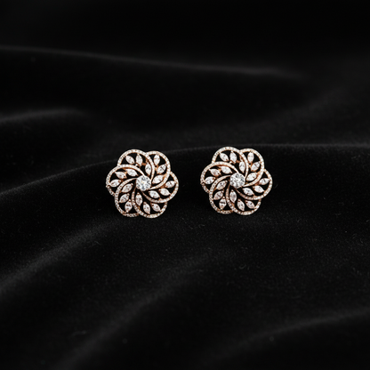 Polki Studs Polki Earrings Cocktail Earrings Diamond Studs Diamond Earrings Simple Studs Pearl Studs 925 Silver Earrings Silver Jewelry - SHABURIS