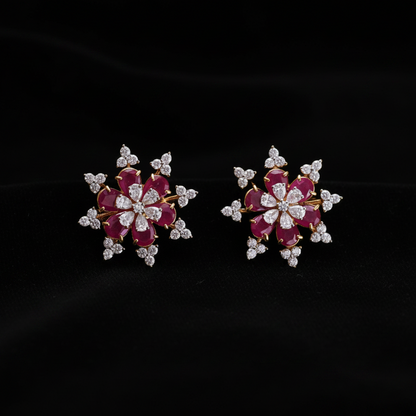 Polki Studs Polki Earrings Cocktail Earrings Diamond Studs Diamond Earrings Simple Studs Pearl Studs 925 Silver Earrings Silver Jewelry - SHABURIS