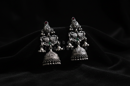 Oxidized Jewelry Jhumkas 925 Silver Jewelry Silver Earrings - SHABURIS