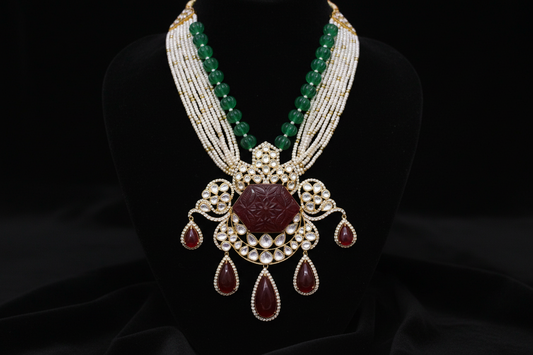 Padmavathi choker,Heavy choker,Sabyasachi Jewelry inspired,southindian Jewelery,indian Jewelery,Polki haram,Moissantie Pure silver-NIHIRA