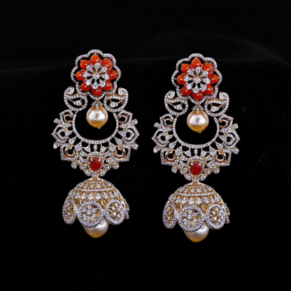 Polki Studs Polki Earrings Cocktail Earrings Diamond Studs Diamond Earrings Simple Studs Pearl Studs 925 Silver Earrings Silver Jewelry - SHABURIS