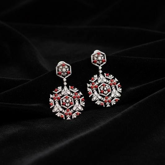 Coral Earrings Cocktail Jewelry 925 Silver Jewelry Silver Earrings Cocktail Earrings - SHABURIS