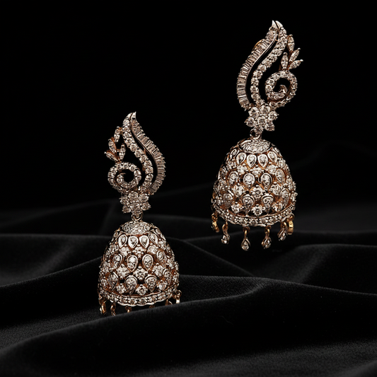 Polki Studs Polki Earrings Cocktail Earrings Diamond Studs Diamond Earrings Simple Studs Pearl Studs 925 Silver Earrings Silver Jewelry - SHABURIS