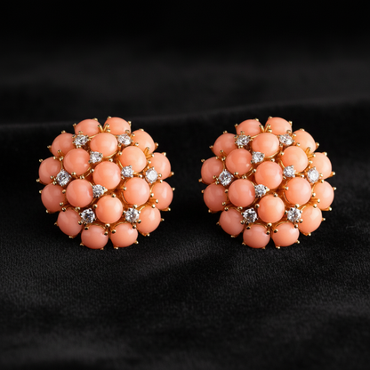 Polki Studs Polki Earrings Cocktail Earrings Diamond Studs Diamond Earrings Simple Studs Pearl Studs 925 Silver Earrings Silver Jewelry - SHABURIS