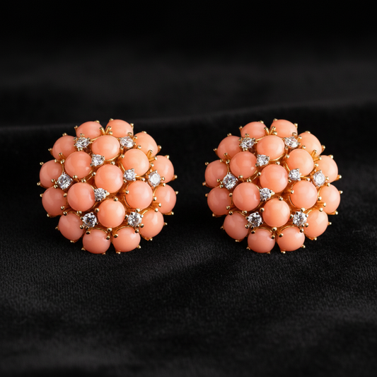 Polki Studs Polki Earrings Cocktail Earrings Diamond Studs Diamond Earrings Simple Studs Pearl Studs 925 Silver Earrings Silver Jewelry - SHABURIS