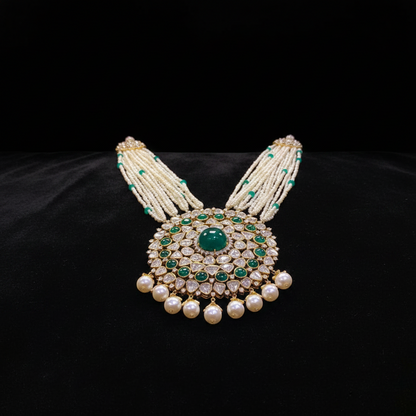Polki Necklace Pearl Necklace Diamond Necklace 925 Silver Jewelry SIlver Necklace - SHABURIS