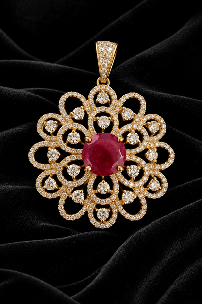 Diamond Pendant indian,South Indian jewelry,Pure silver diamond pendent,swarovski Pendent,Indian Wedding Jewelry -NIHIRA-SHABURIS