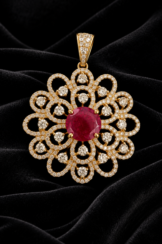 Diamond Pendant indian,South Indian jewelry,Pure silver diamond pendent,swarovski Pendent,Indian Wedding Jewelry -NIHIRA-SHABURIS