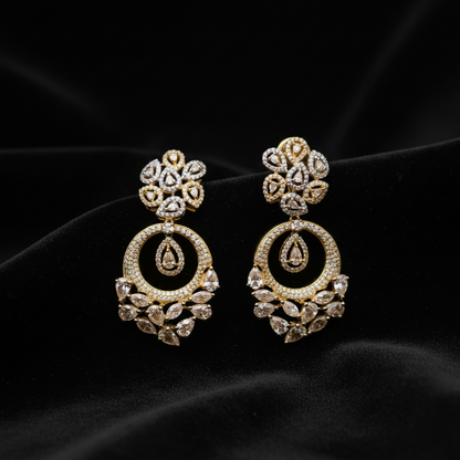 Diamond Chandbalis Diamond Earrings Diamond Studs Polki Earrings 925 Silver Jewelry Silver Earrings - SHABURIS