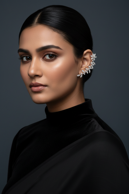 Earrings,sterling silver earrings white gold plated earrings swarovski diamond earrings pure silver tiffany inspired jewelry in indian style